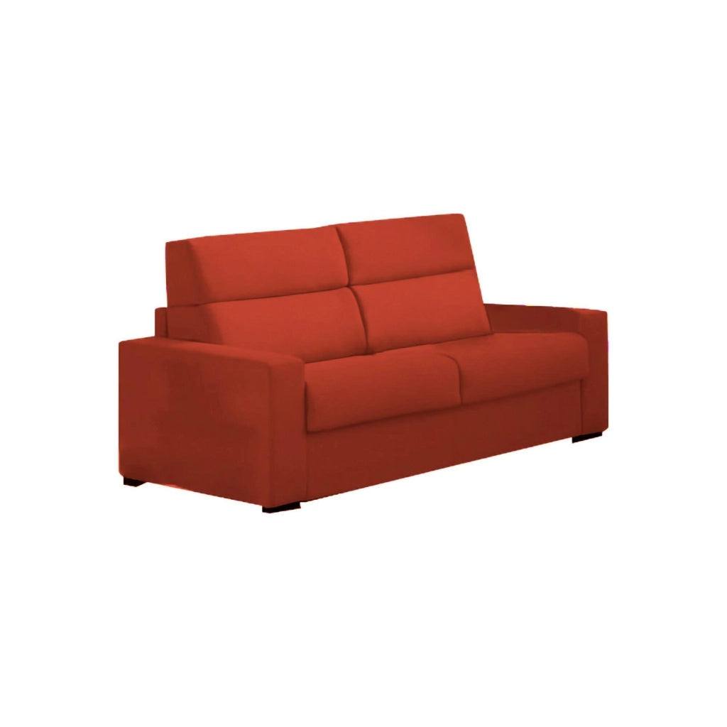 Casabona, Divano Letto 2 Posti Sfoderabile Made in Italy, 180x95 cm Arancione