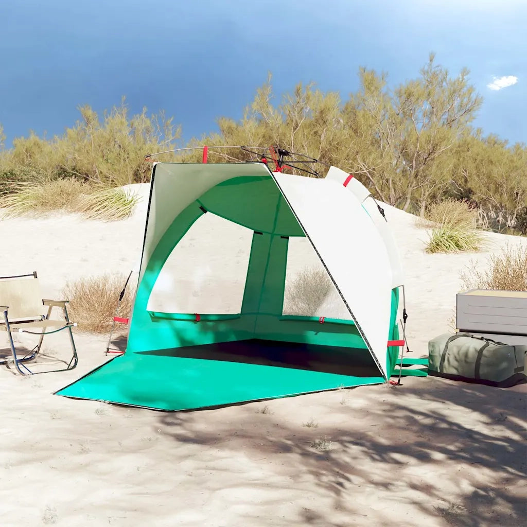 Tenda da Spiaggia 2 Persone-Tenda da campeggio Verde Rilascio Rapido Impermeabile 849838