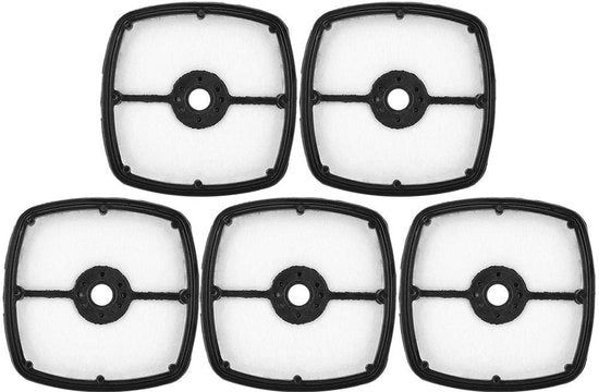 Filtro dell'aria 5 pezzi - Adatto per trimmer e motoseghe - Installazione facile - Nero - Duraturo e resistente - Per aria fresca in...