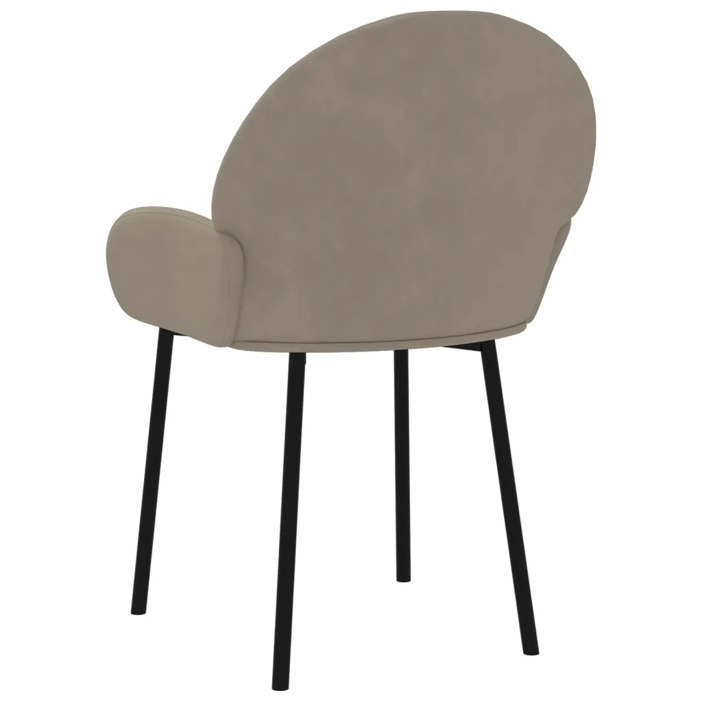 Sedie da Pranzo 2 pz Grigio Chiaro in Velluto cod mxl 29716