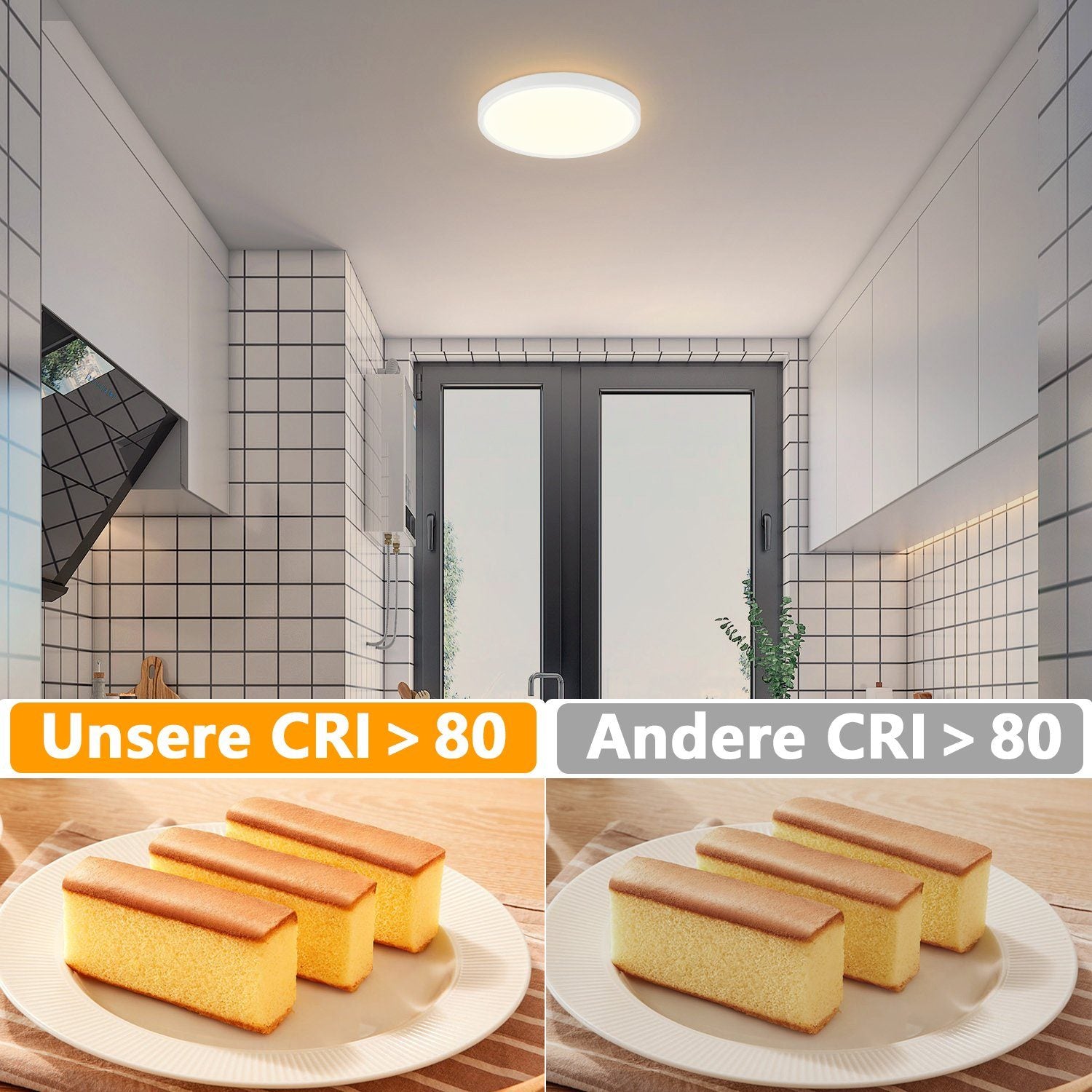 ZMH Lampada da soffitto plafoniera LED 22cm per camera letto