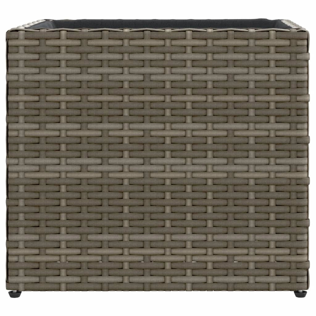 Fioriera rialzata per piante fiori giardino terrazze set da 2 36 x 30 x 32 cm resina intrecciata grigia 02_0038945