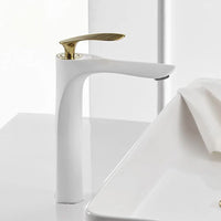 Rubinetto Da Lavabo Rea Orbit White Gold High