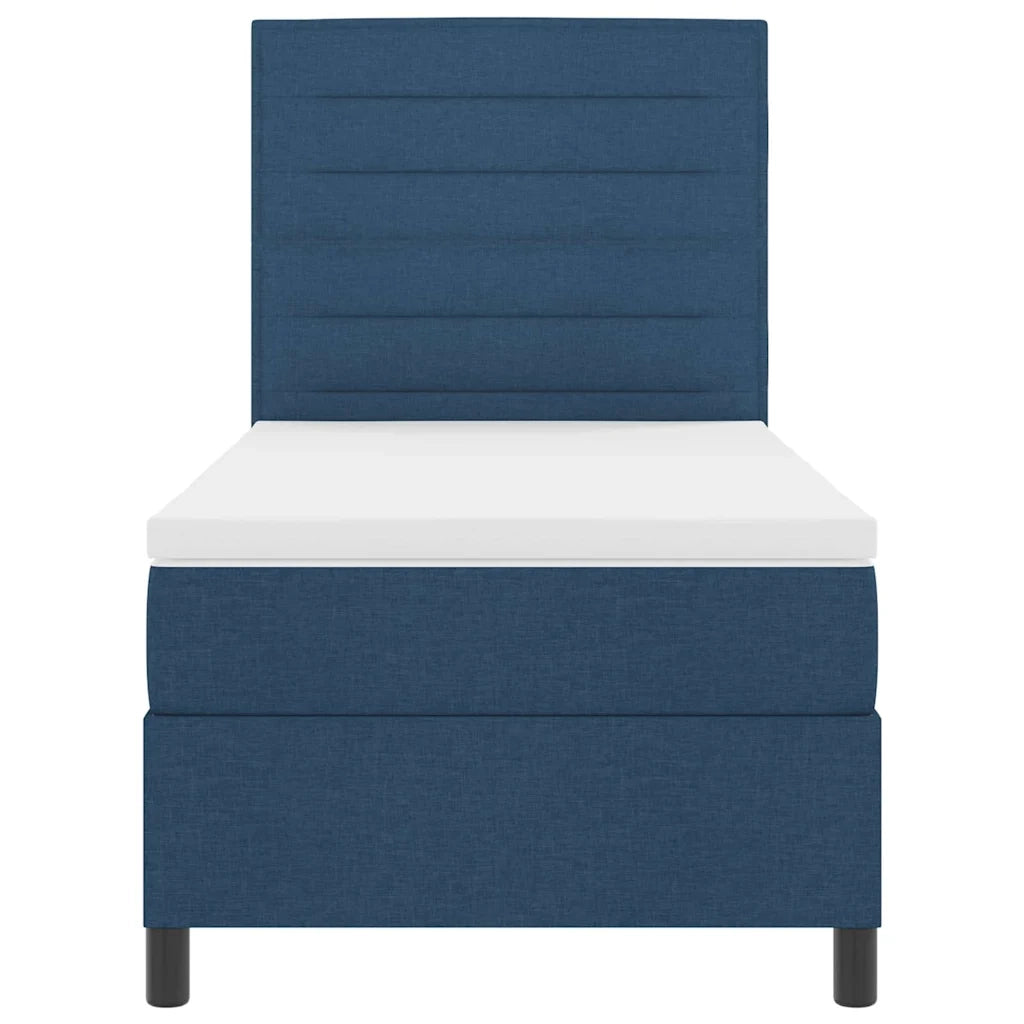 Letto a molle con materasso con led Blu 100 x 200 cm Tessuto 3342773