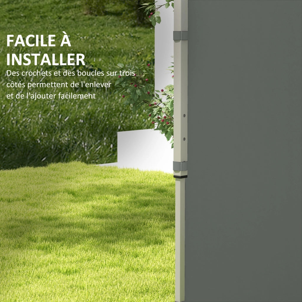 Pannelli laterali per gazebo ¨C zephmum ¨C 2 pezzi grigio scuro