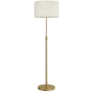 Lampada da Terra con Telecomando e Luminosità Regolabile 3000K-6000K, Paralume in Tessuto, Oro