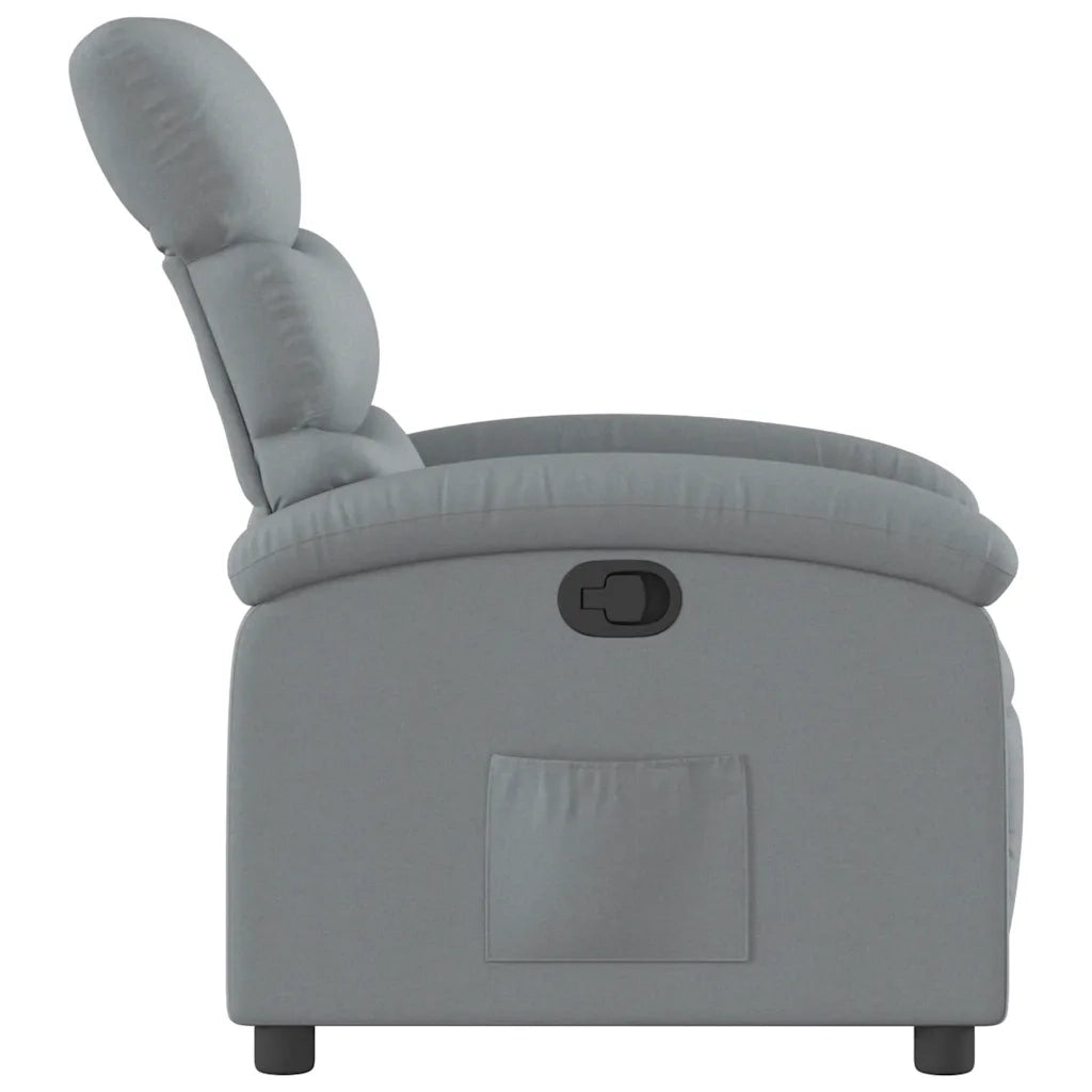 Divano Sedia-Poltrona Reclinabile in Tessuto Grigio Chiaro 294121