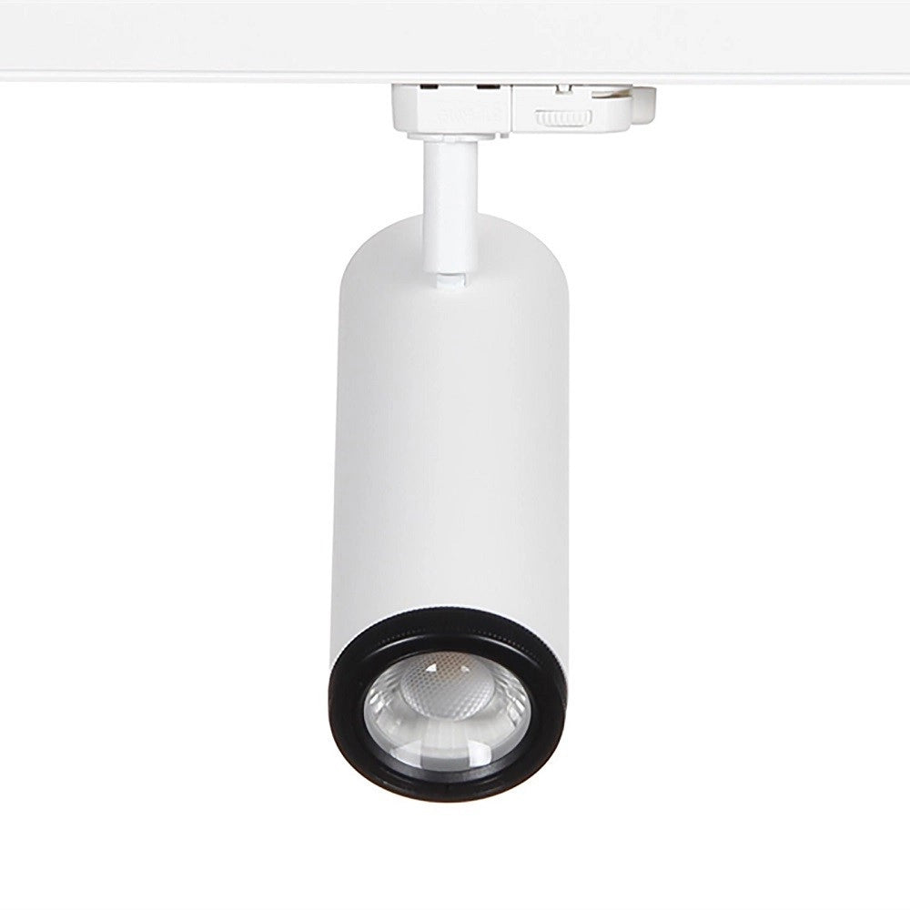 Trade Shop - Faretto Track Led Cob 14 Watt Binario Trifase Luce 3000k 4000k Orientabile 230v - -bianco Caldo      -