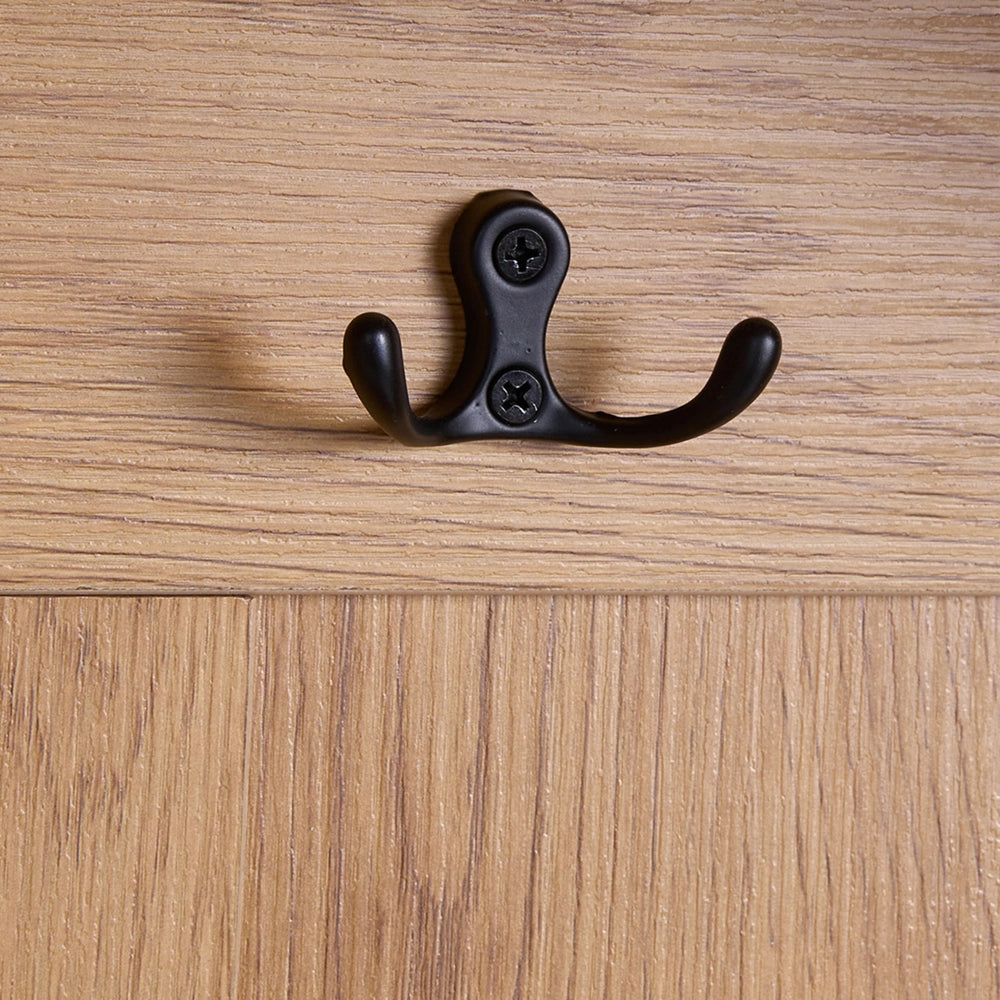 Scarpiera con appendiabiti MDF marrone chiaro 6 scomparti per scarpe 4 ganci