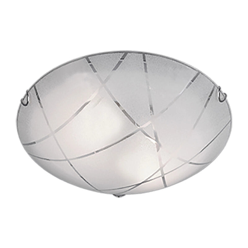 PLAFONIERA SANDRINA GRANIGLIA RIGHE TRASP. D.40- 1,0 pz