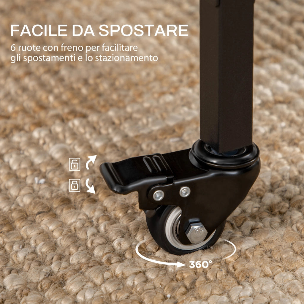 Tavolo Pieghevole Industriale ¨C zephmum ¨C Legno e Metallo, Marrone Rustico