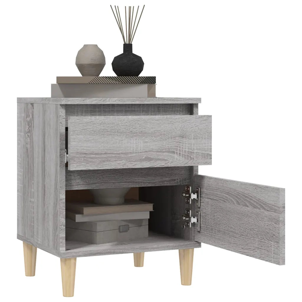 Comodino 2 pz Grigio Sonoma 40x35x50 cm cod mxl 34523