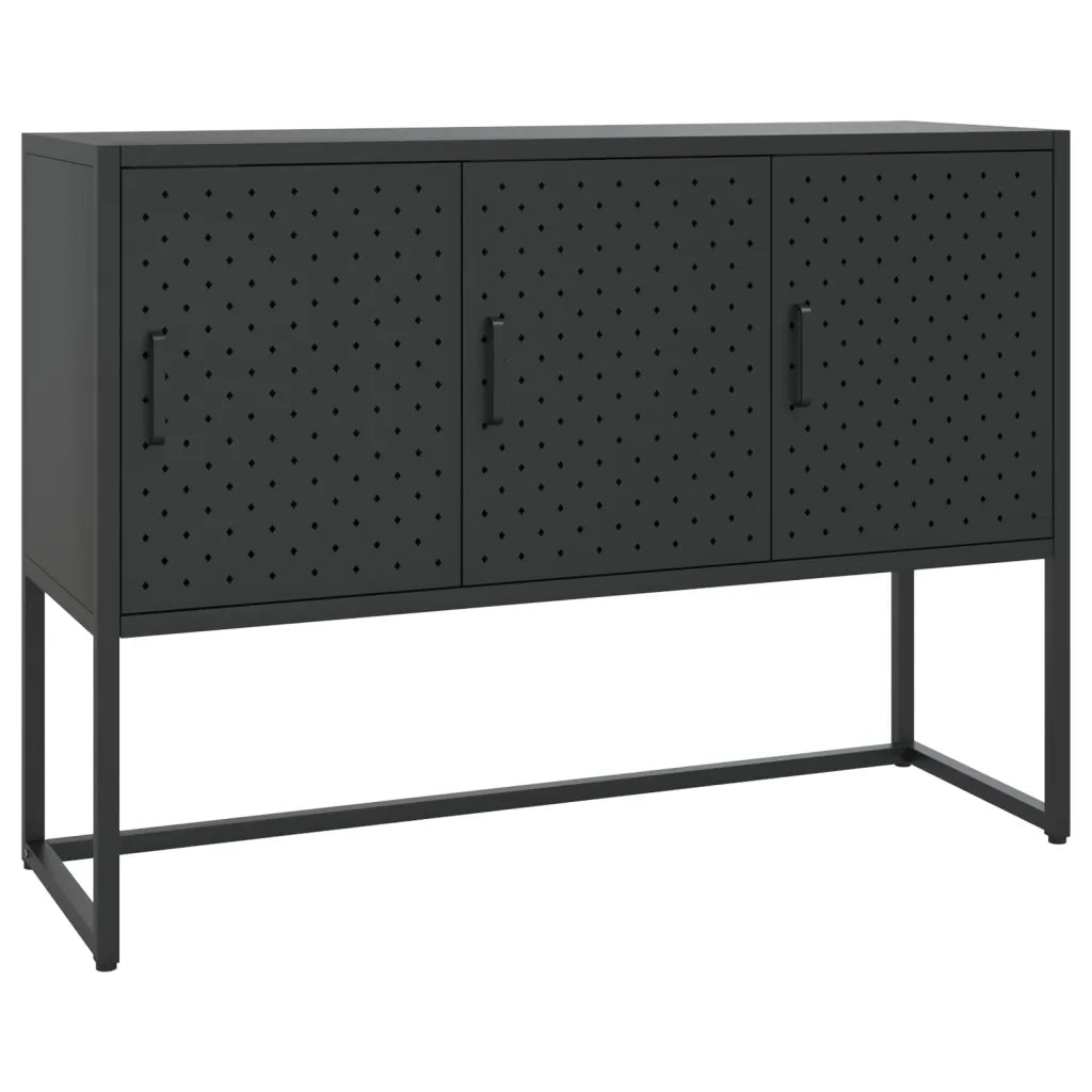 Credenza Nera 105x35x75 cm in Acciaio 335868