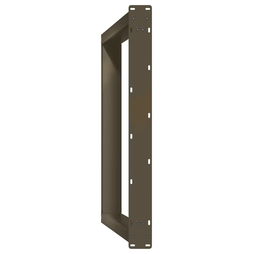 Gambe per tavolo da pranzo a forma di U 2 pz in acciaio naturale 90x(72-73) cm 4012803