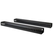 Startech.com pannello gestione cavi orizzontale per armadi rack 40u - sistema gestione passacavi con ganci - CMVER40UF