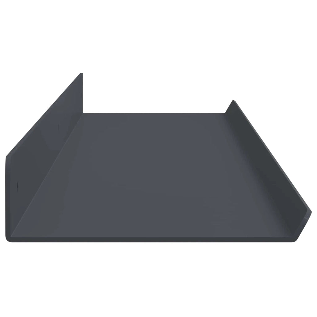 2 pz Mensola | Ripiano | Scaffale sospesa Antracite 100 x 9 x 2,5 cm Acciaio
