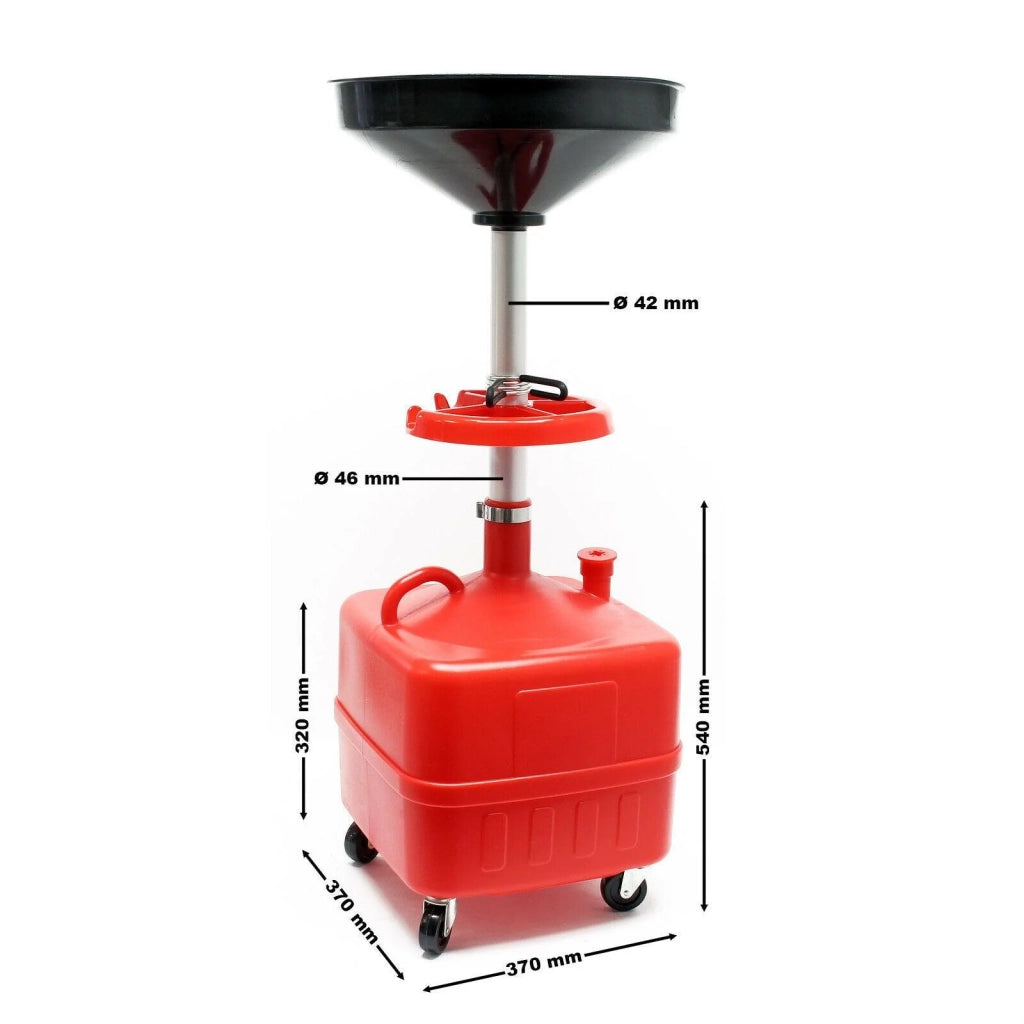 Carrello raccolta olio esausto da 35 litri serbatoio scarico olio 16_0002548