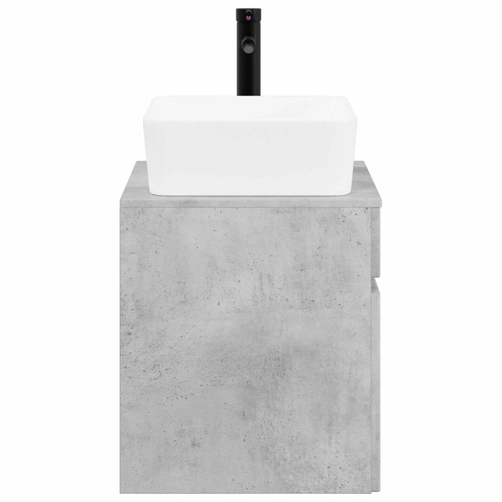 Set di mobili per il bagno Grigio Cemento Legno ingegnerizzato 3404303
