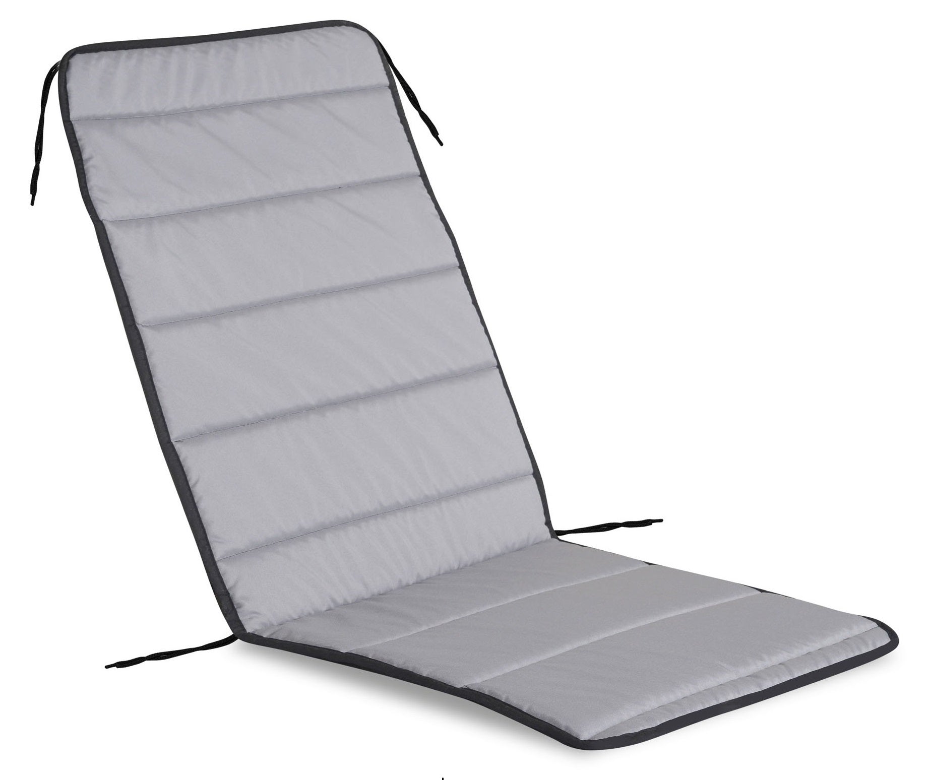 AIO FACTORY Cuscino per sedia da giardino trapuntato 50x50x80 cm impermeabile grigio scuro