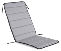 AIO FACTORY Cuscino per sedia da giardino trapuntato 50x50x80 cm impermeabile grigio scuro