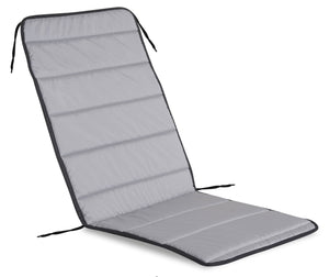 AIO FACTORY Cuscino per sedia da giardino trapuntato 50x50x80 cm impermeabile grigio scuro