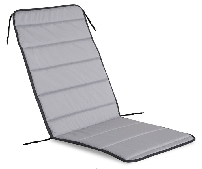 AIO FACTORY Cuscino per sedia da giardino trapuntato 50x50x80 cm impermeabile grigio scuro