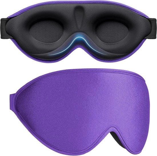 Verduisteranti Slaapmaschere per Uomo e Donna - Senza Oclussore Slaapoogmaschera - Disegno 3D Ergonomico - Maschera Oculare Comoda per Dormire con Movimento Oculare - Amigevole con Contatti