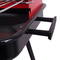 Barbecue a Carbonella In Metallo BBQ Braciere Portatile Ripiano trasportabile