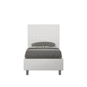 Letto Singolo 80x210 cm con Rete e Contenitore Sunny Bianco
