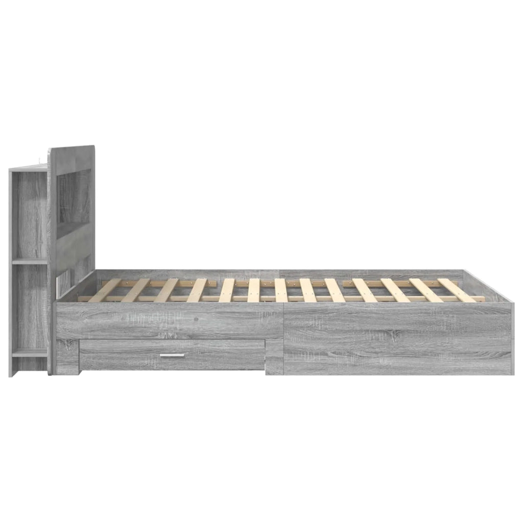 Telaio del letto con storage Sonoma grigio 140 x 200 cm