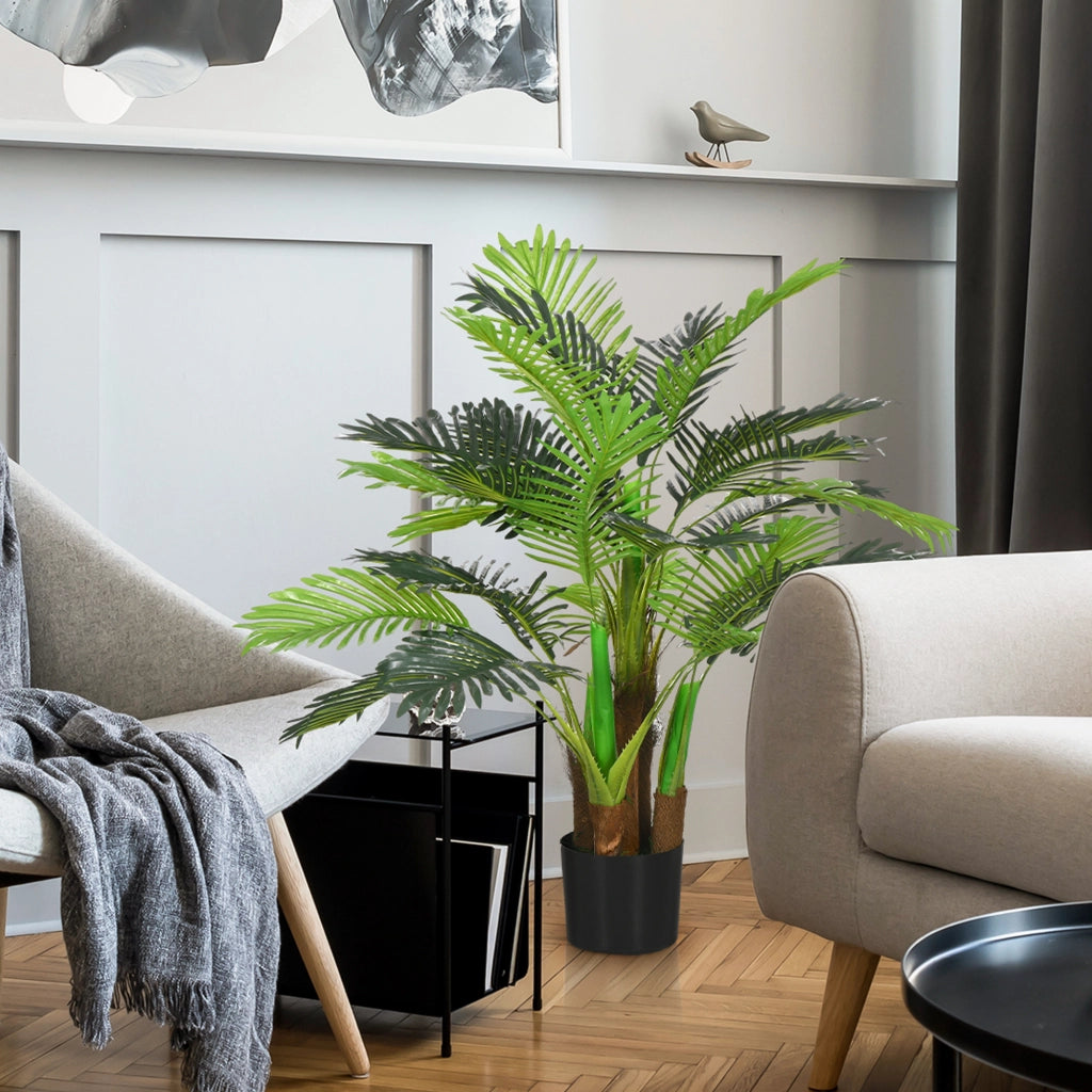 Palma Artificiale ¨C zephmum ¨C Verde, Plastica, con Vaso, 100 cm