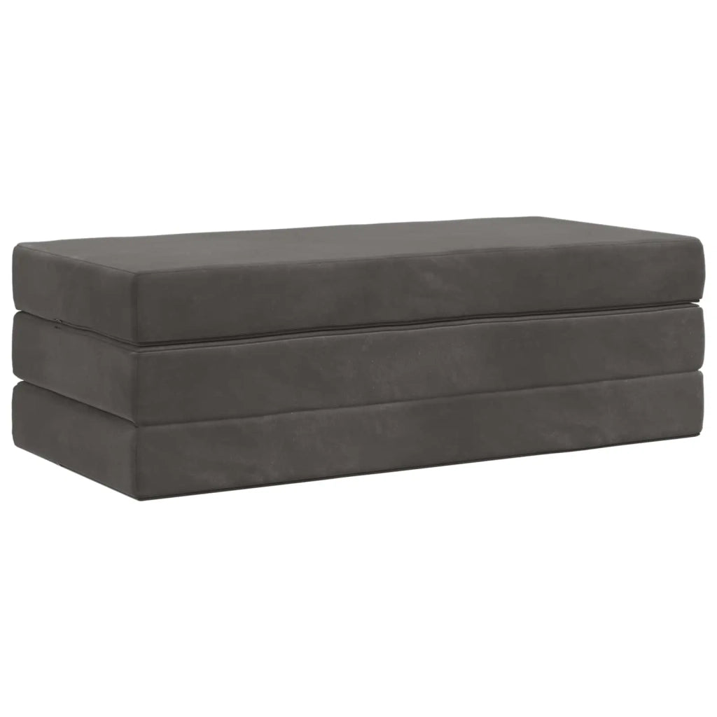 Divano Letto Pieghevole 140 x 67 x 45 cm Grigio Scuro 900228