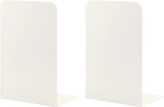 Sostegni per librerie, Sostegni per ufficio, Estremi di libro per libri pesanti, Supporti di metallo per sostegni di stile minimalista moderno, Bianco latte (1 paio)