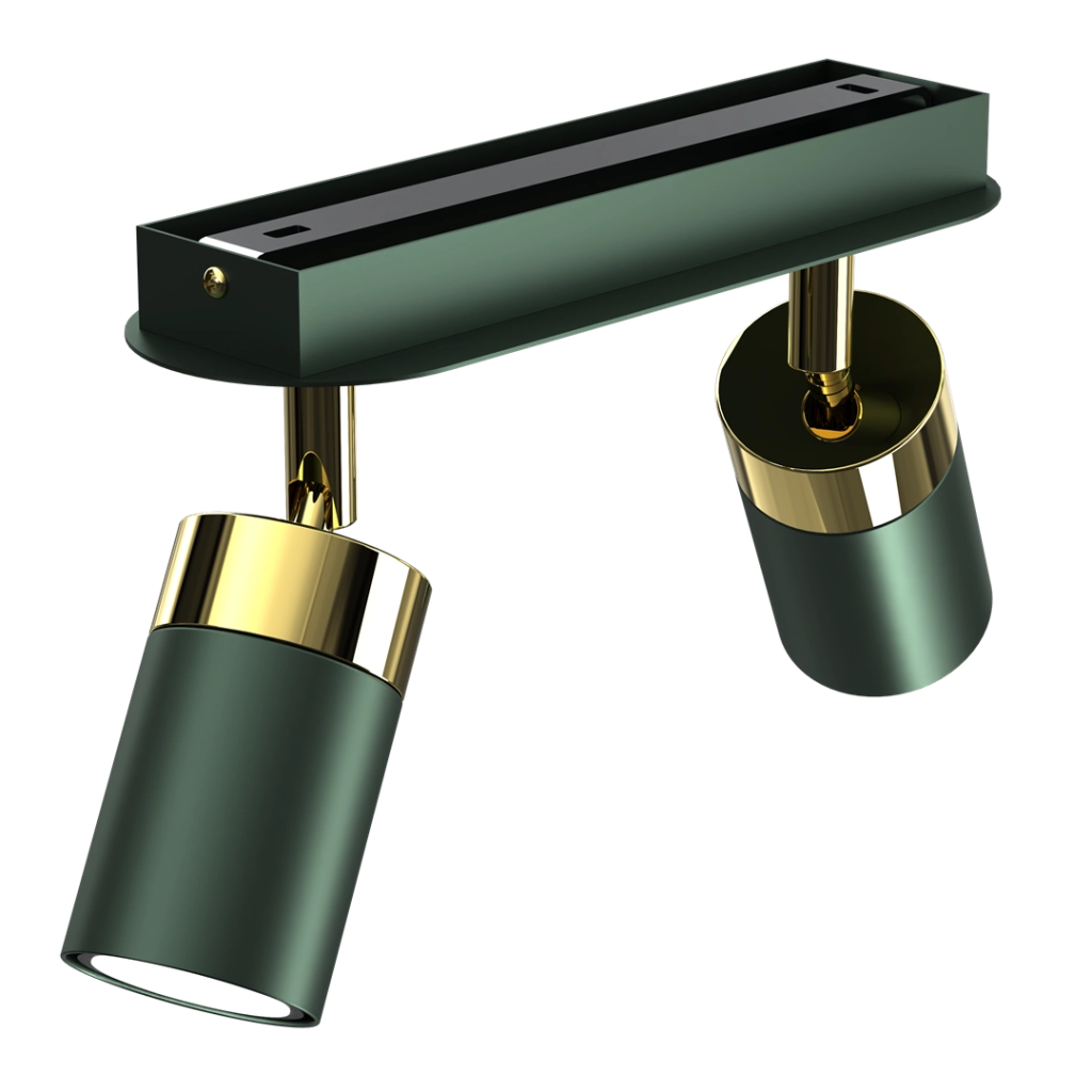 Plafoniera Milagro Joker 2x40W GU10 verde oro metallo