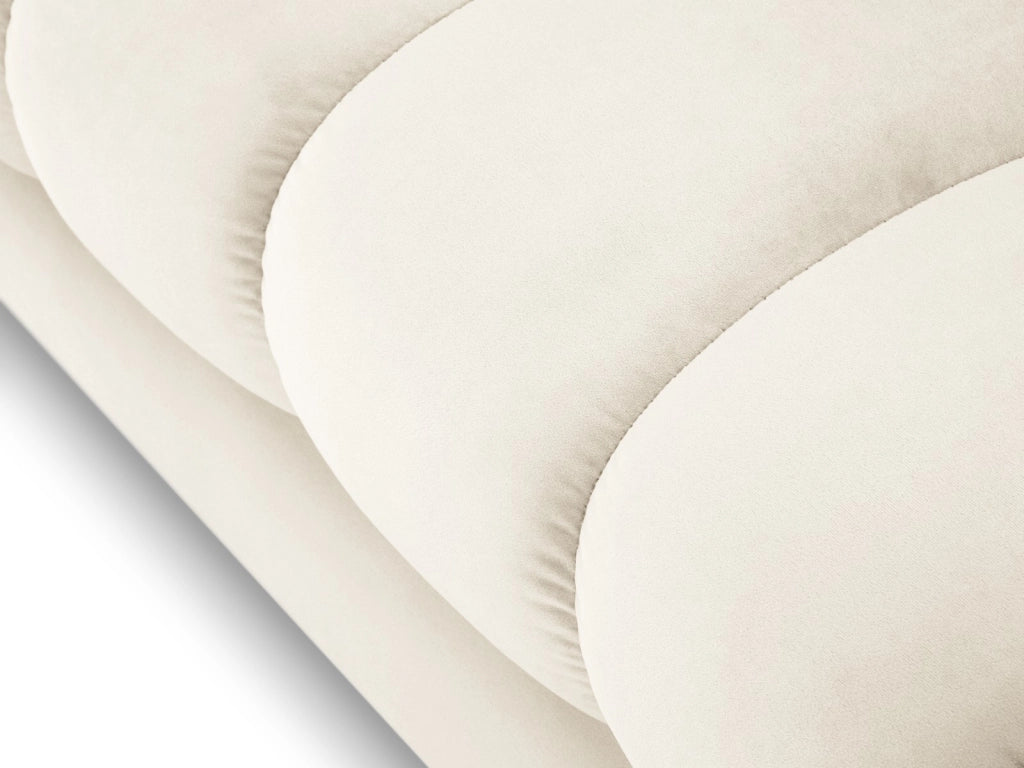 Cosmopolitan Design - Chaise longue sinistra "Bali" in velluto beige chiaro 