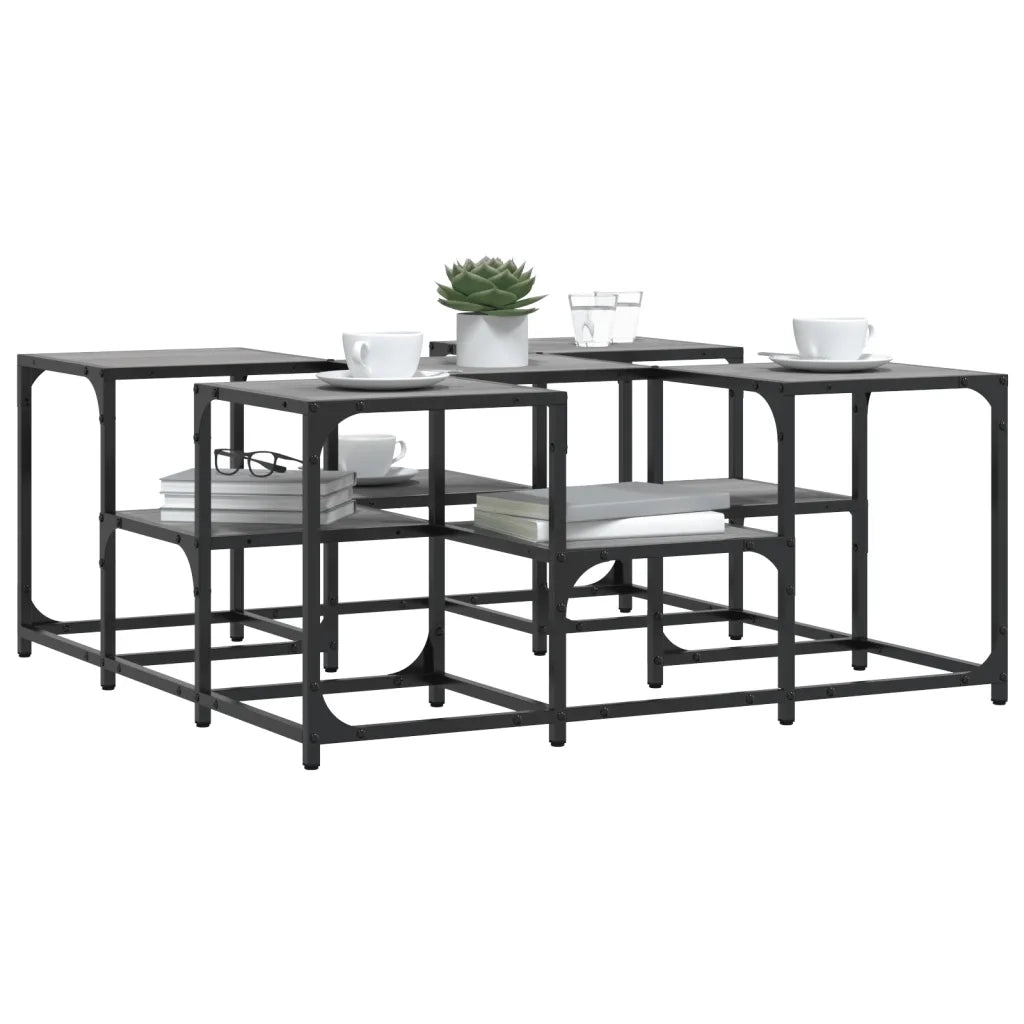 Tavolino da Salotto Grigio Sonoma 91x91x40 cm Legno Multistrato 839076
