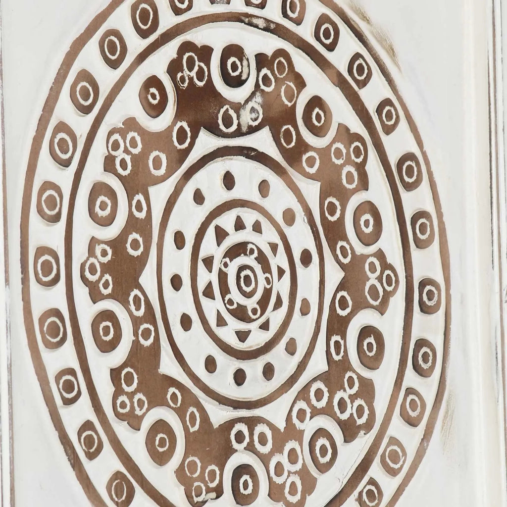 Decorazione artistica 2 pz Marrone e bianco 40 x 40 x 1,5 cm CFW7931483