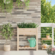 Vaso da giardino con lo scaffale Beige 71 x 37 x 76,5 cm 42006566