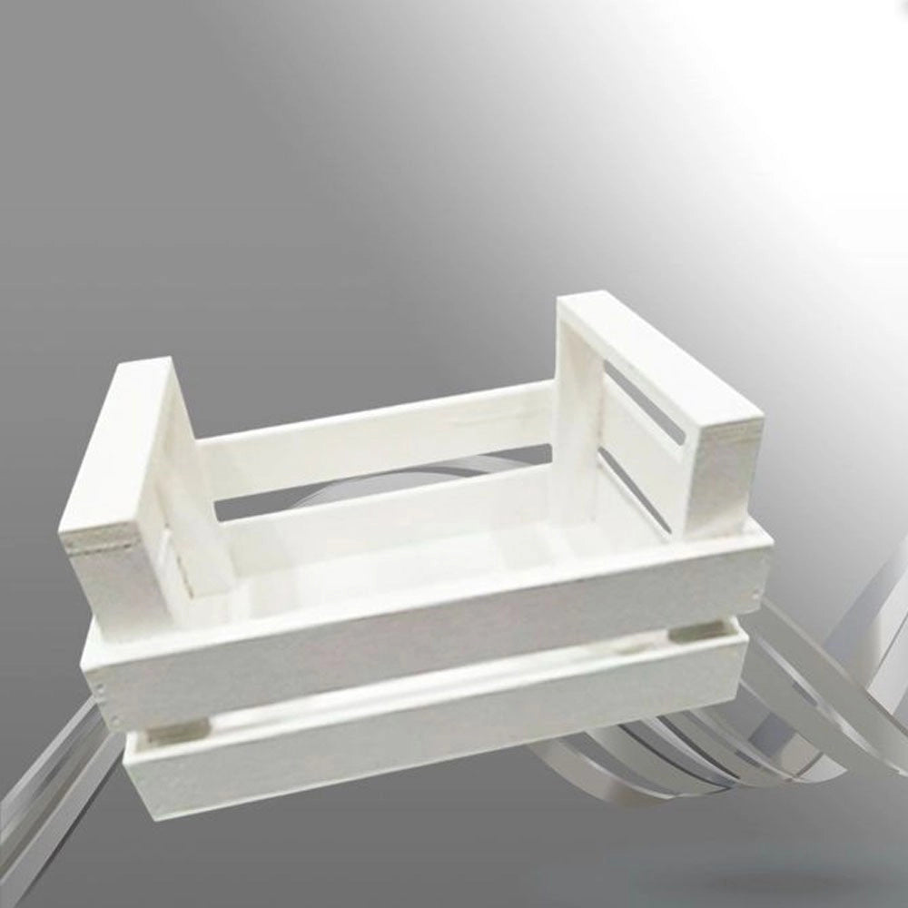 Trade Shop - Cassetta Cassettina Porta Oggetti Legno Rettangolare Decorazione 11x13x20 Cm - Bianco