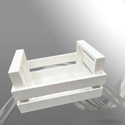 Trade Shop - Cassetta Cassettina Porta Oggetti Legno Rettangolare Decorazione 11x13x20 Cm - Bianco