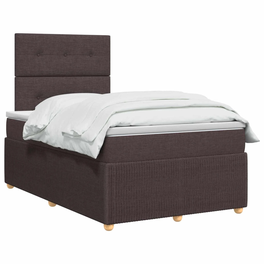 Letto box spring con materasso Marrone Scuro 120 x 200 cm 3454371
