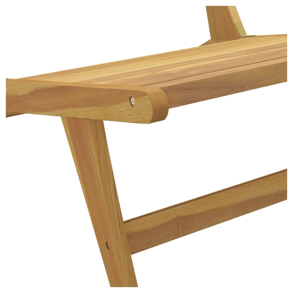 Sedia da Giardino | Sedie da Esterno con Poggiapiedi in Legno Massello di Teak