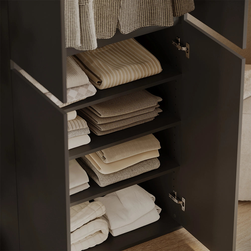 Vicco Armadio multifunzione Antracite 74 x 191.5 cm con 4 porte