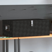 Contenitore Portaoggetti Nero 90x47x33,5 cm in Alluminio 152255