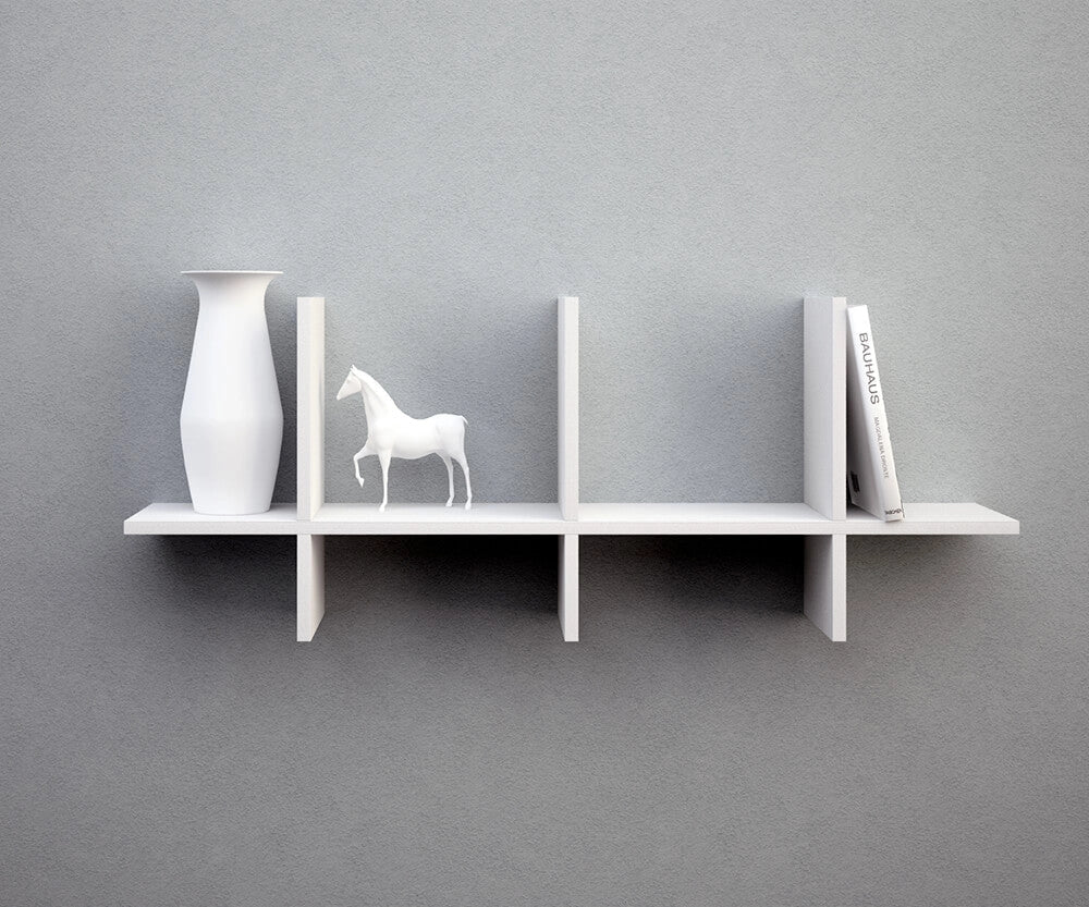 Mensola in MDF 92x15x37cm TFT  Easy Bianco Cenere