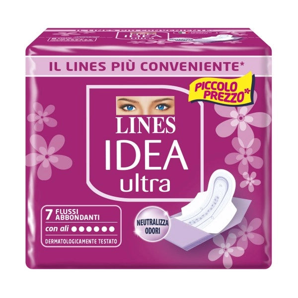 LINES IDEA ULTRA ASSORBENTI FLUSSO ABBONDANTE 7+1PZ OKY