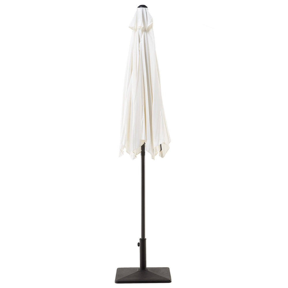 Ombrellone da giardino in tessuto beige chiaro 230 cm resistente agli agenti atmosferici
