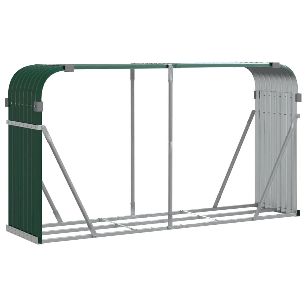 Portalegna 234 x 45 x 100 cm acciaio zincato verde 02_0043768