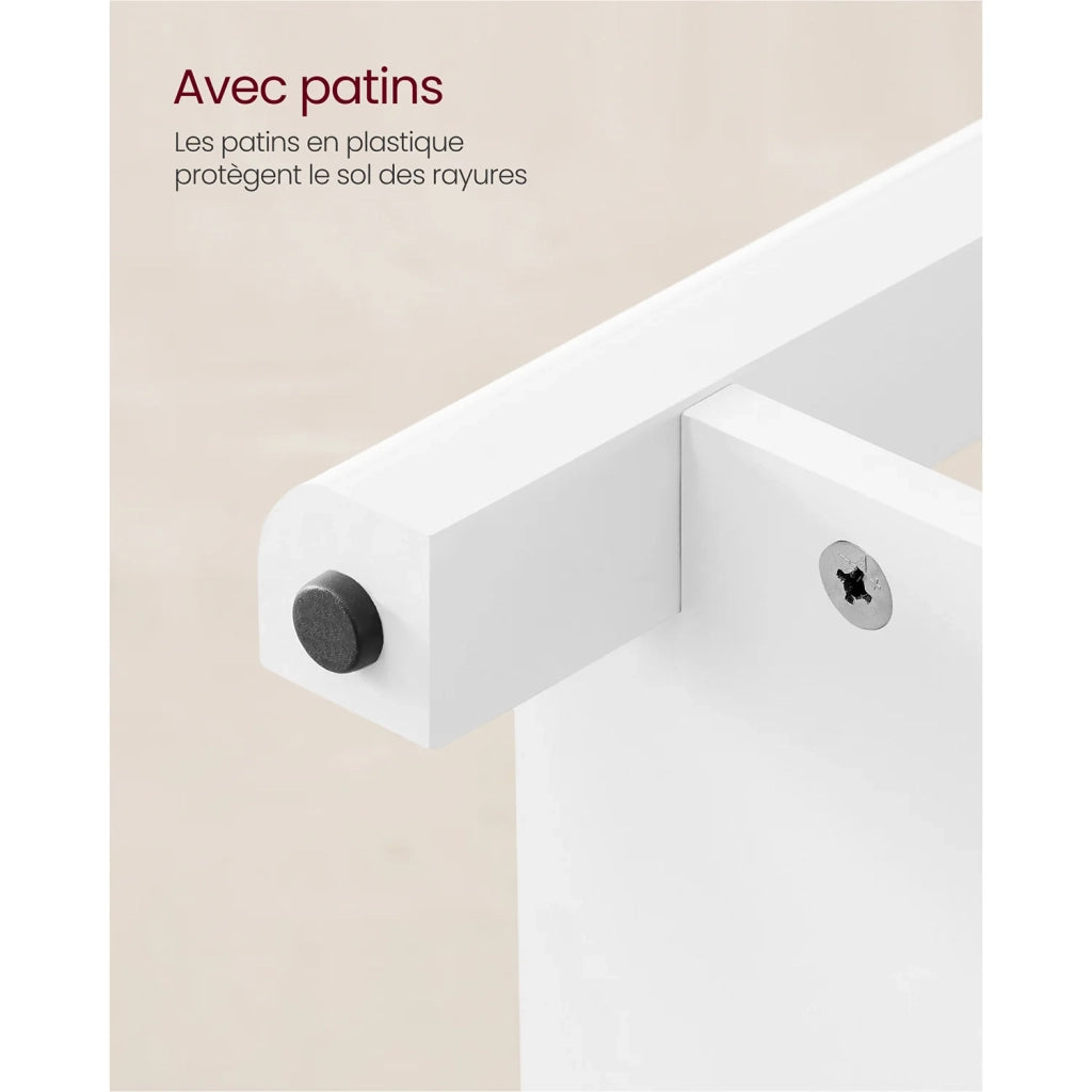 Tavolino da caffè tavolo da soggiorno tavolino laterale con 2 grandi cassetti gambe ampio spazio di archiviazione stile nautico 80 x 80 x 45 cm per soggiorno bianco 12_0007499