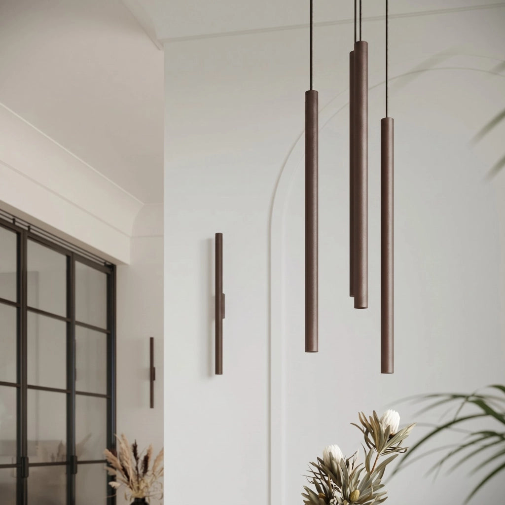 Lampada a sospensione PASTELO 3P marrone